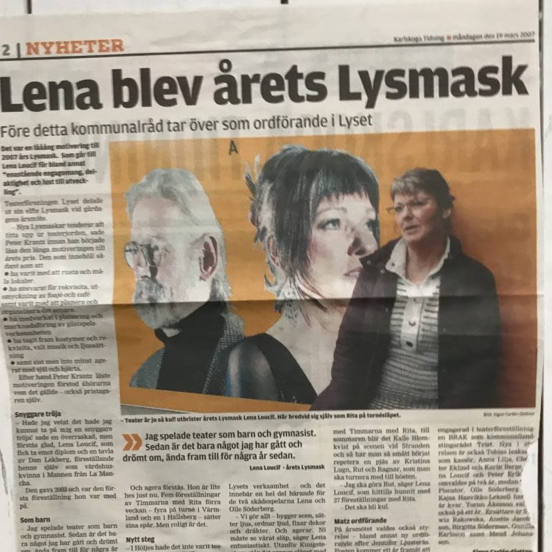 Lysmask Lena Söderberg
